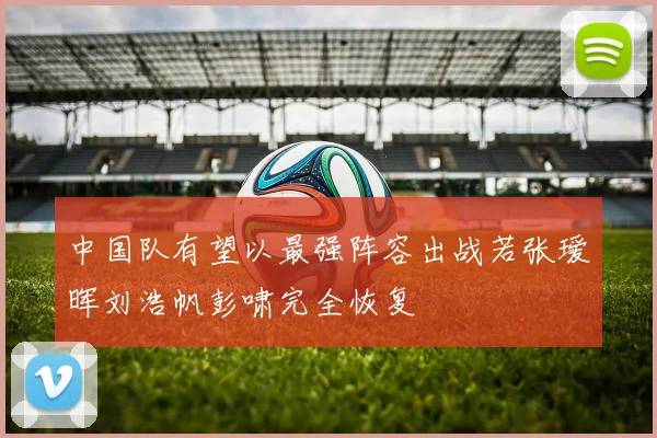 中国队有望以最强阵容出战若张瑷晖刘浩帆彭啸完全恢复